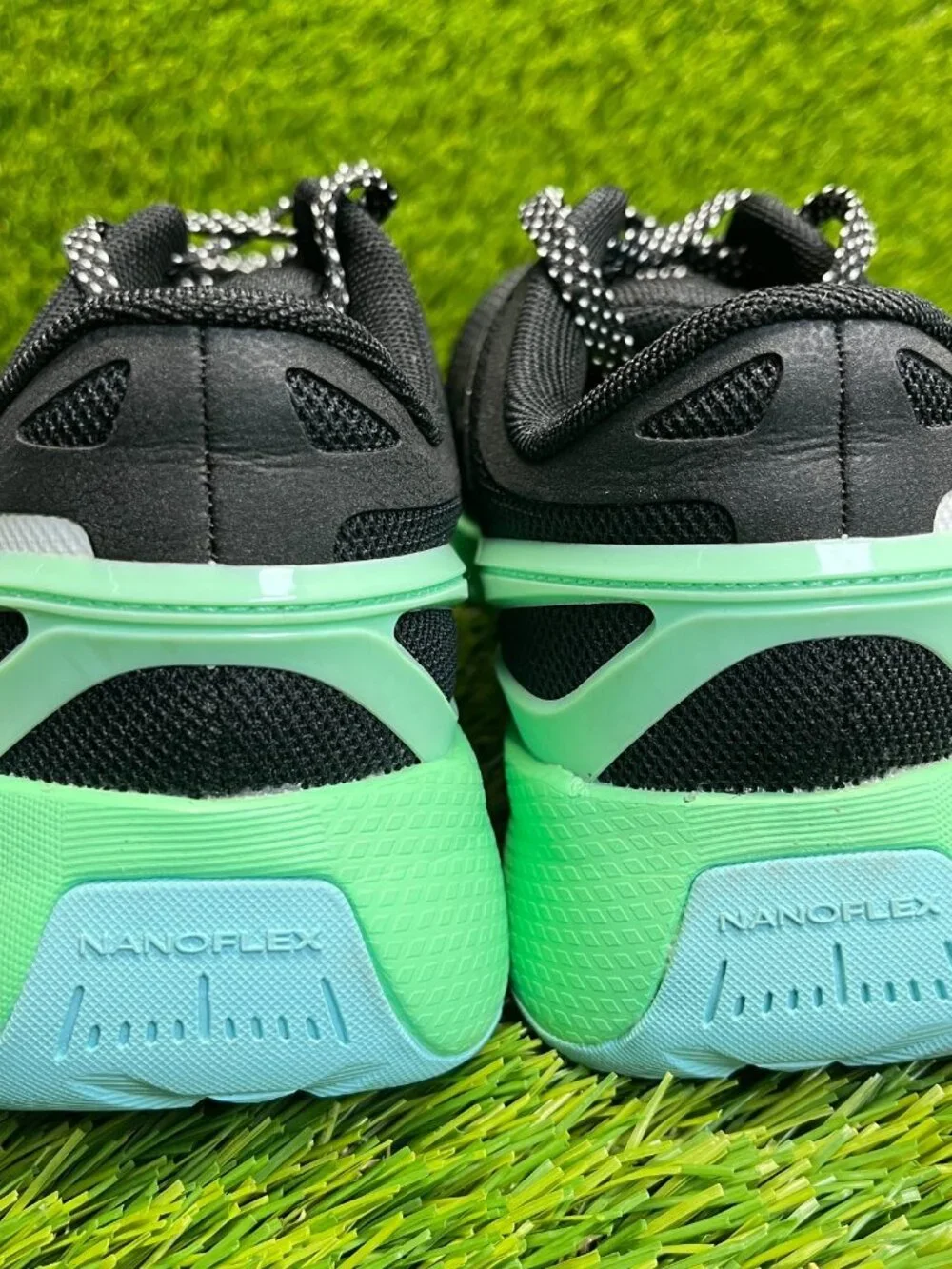 Reebok Nanoflex TR Womens Size 5W Black‎ Green Composite Toe Safety Work Shoes